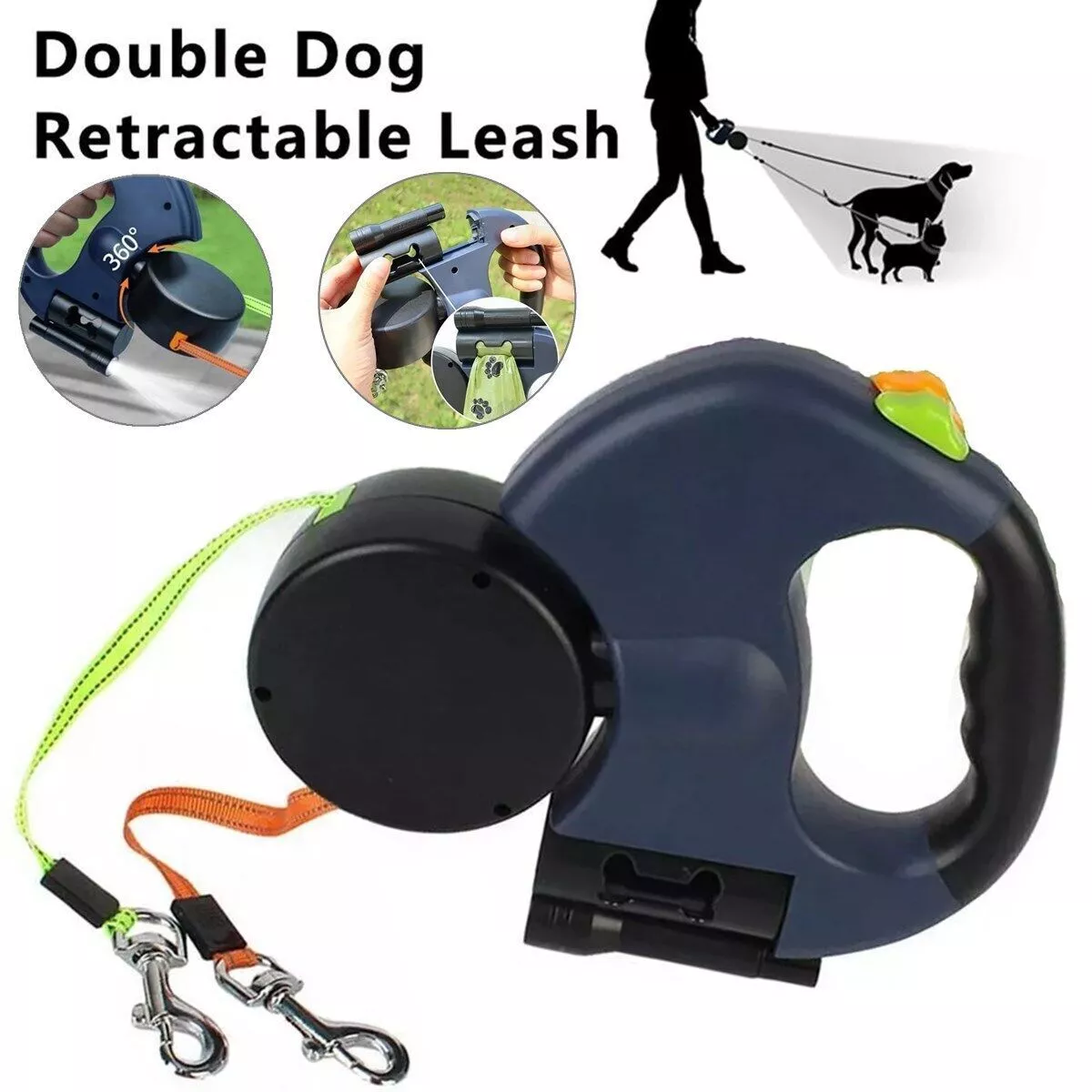 Petgloro™ Dual Dog Walking Leash