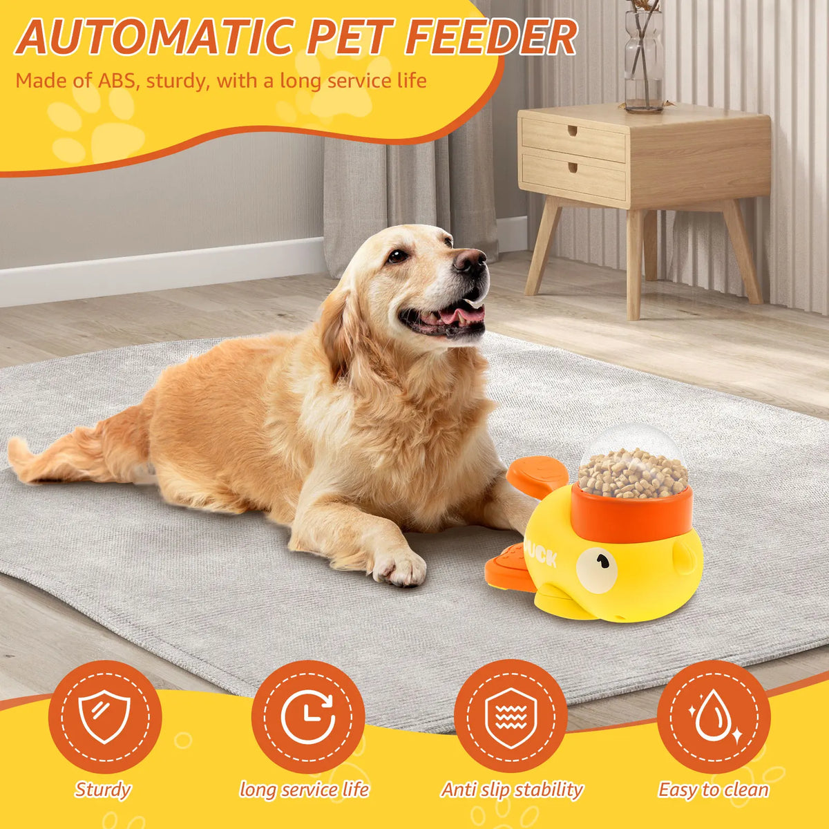Petgloro™ Interactive Pet Feeder Duck Toy