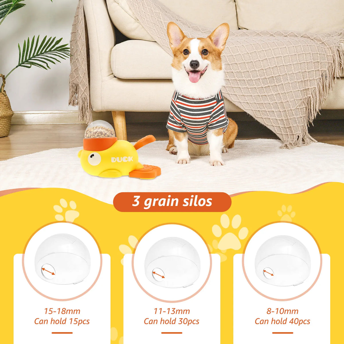 Petgloro™ Interactive Pet Feeder Duck Toy