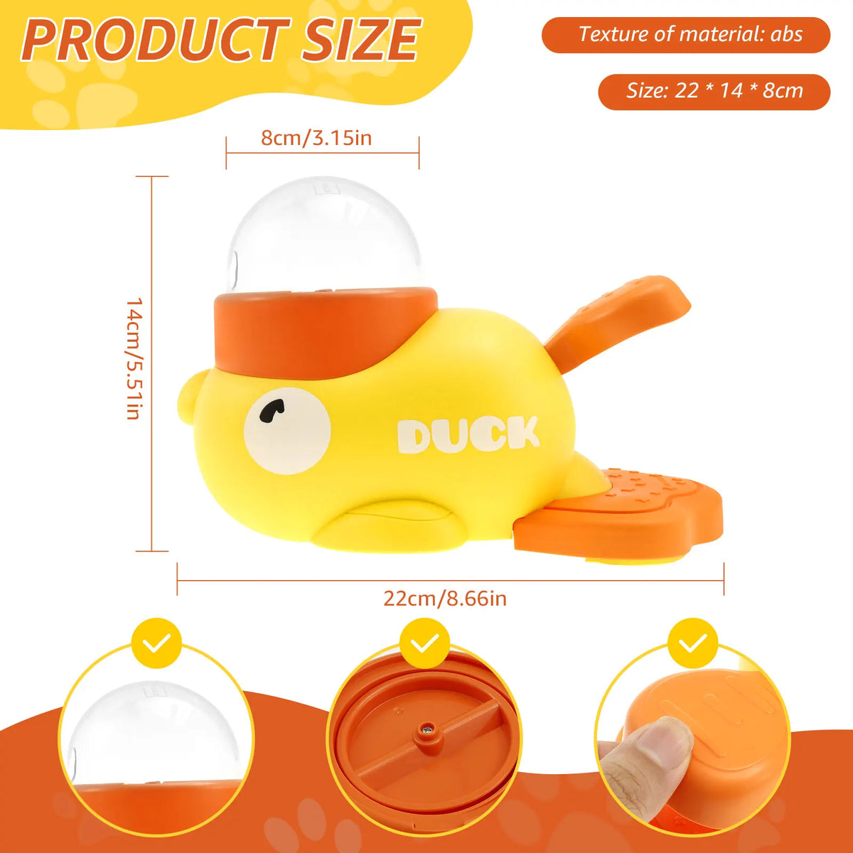 Petgloro™ Interactive Pet Feeder Duck Toy